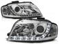 Preview: LED Tagfahrlicht-Design Scheinwerfer für Audi A3 8P 04-08 chrom